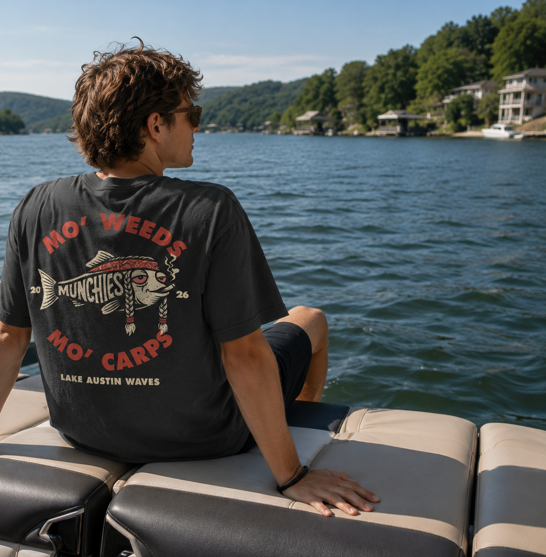 Mo Weeds. Mo Carp. – Lake Austin Hydrilla Oversized Faded Shirt